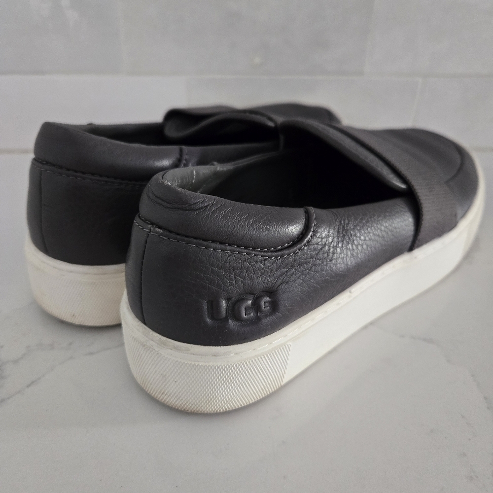Ugg Chayze Sneaker Leather Slip-On Platform Loafer Charcoal Gray Womens Size 8.5 - Picture 9 of 10